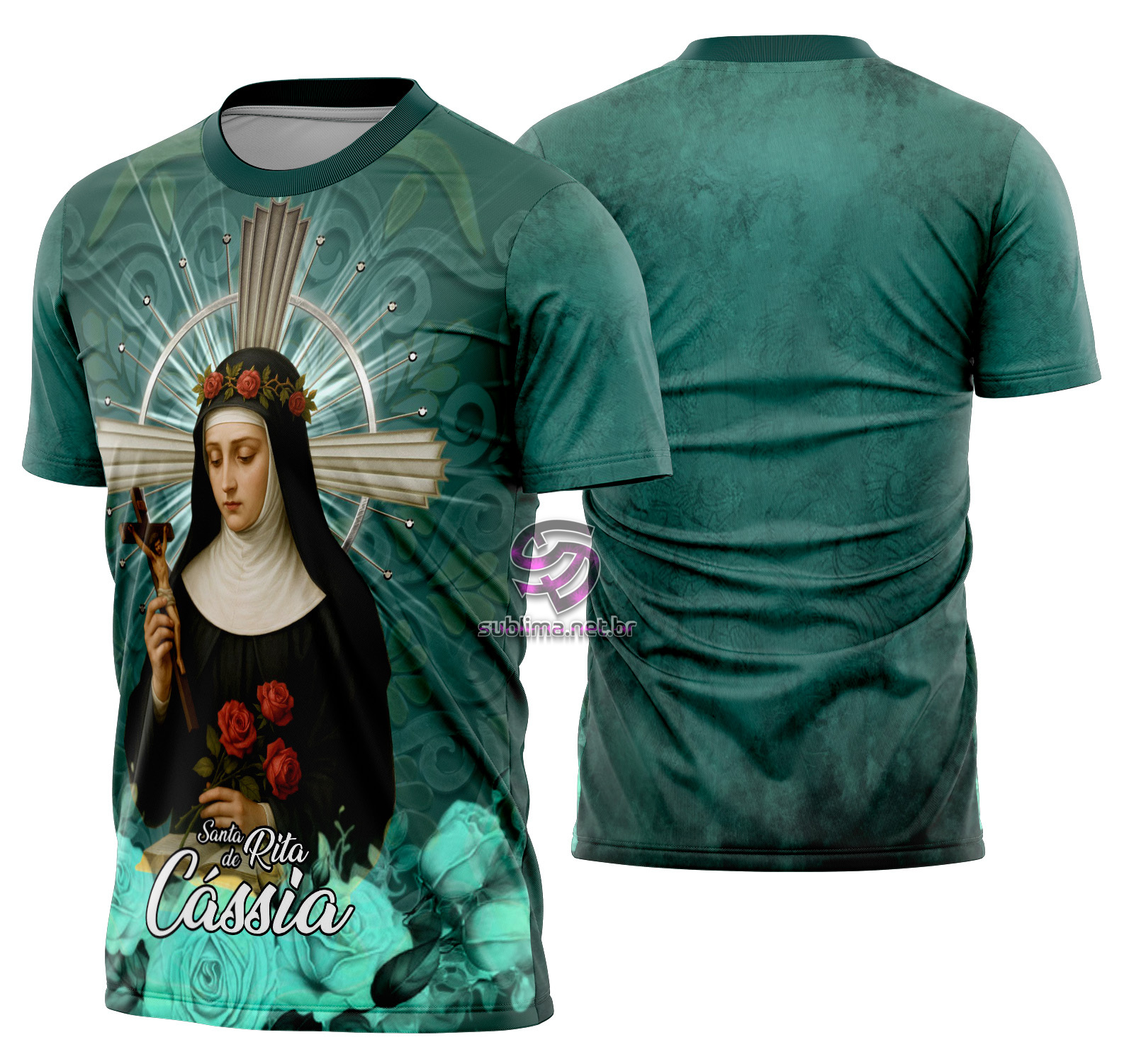 Arte estampa camisa Santa Rita de Cássia - Imagem 3