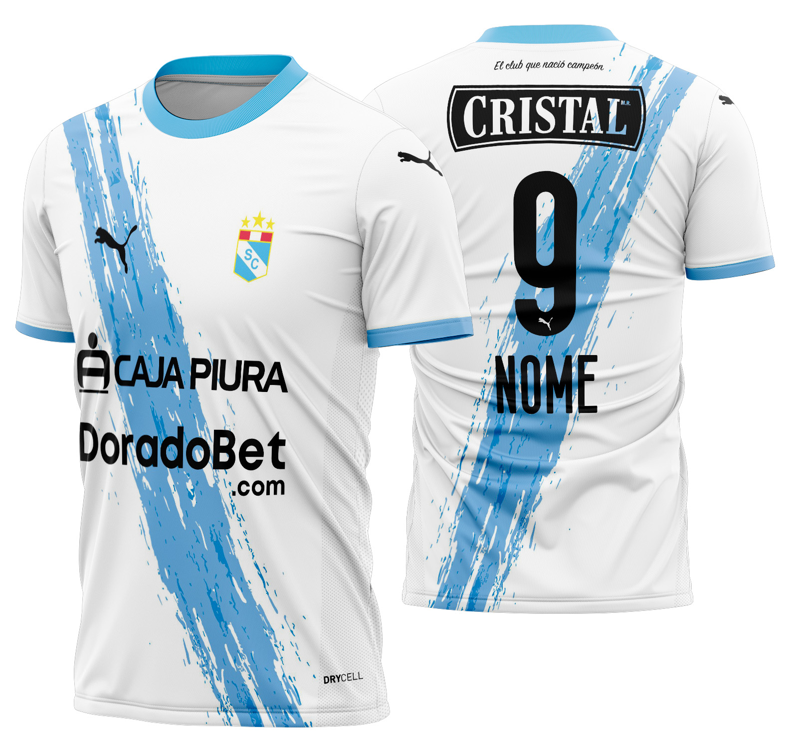 Arte vetor camisa Sporting Cristal Visita 2025