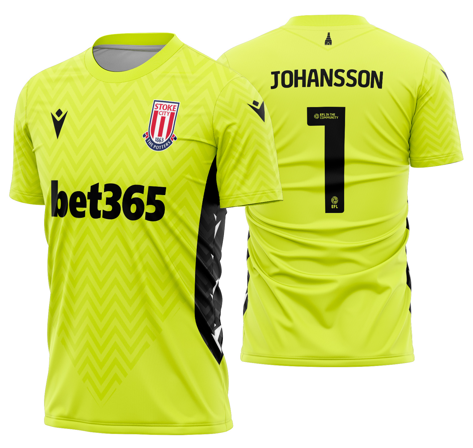 Arte Vetor Camisa Stoke City Goleiro 2024-2025