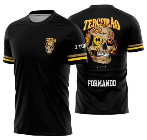Arte Vetor Camisa Terceirão Caveira Mod-224