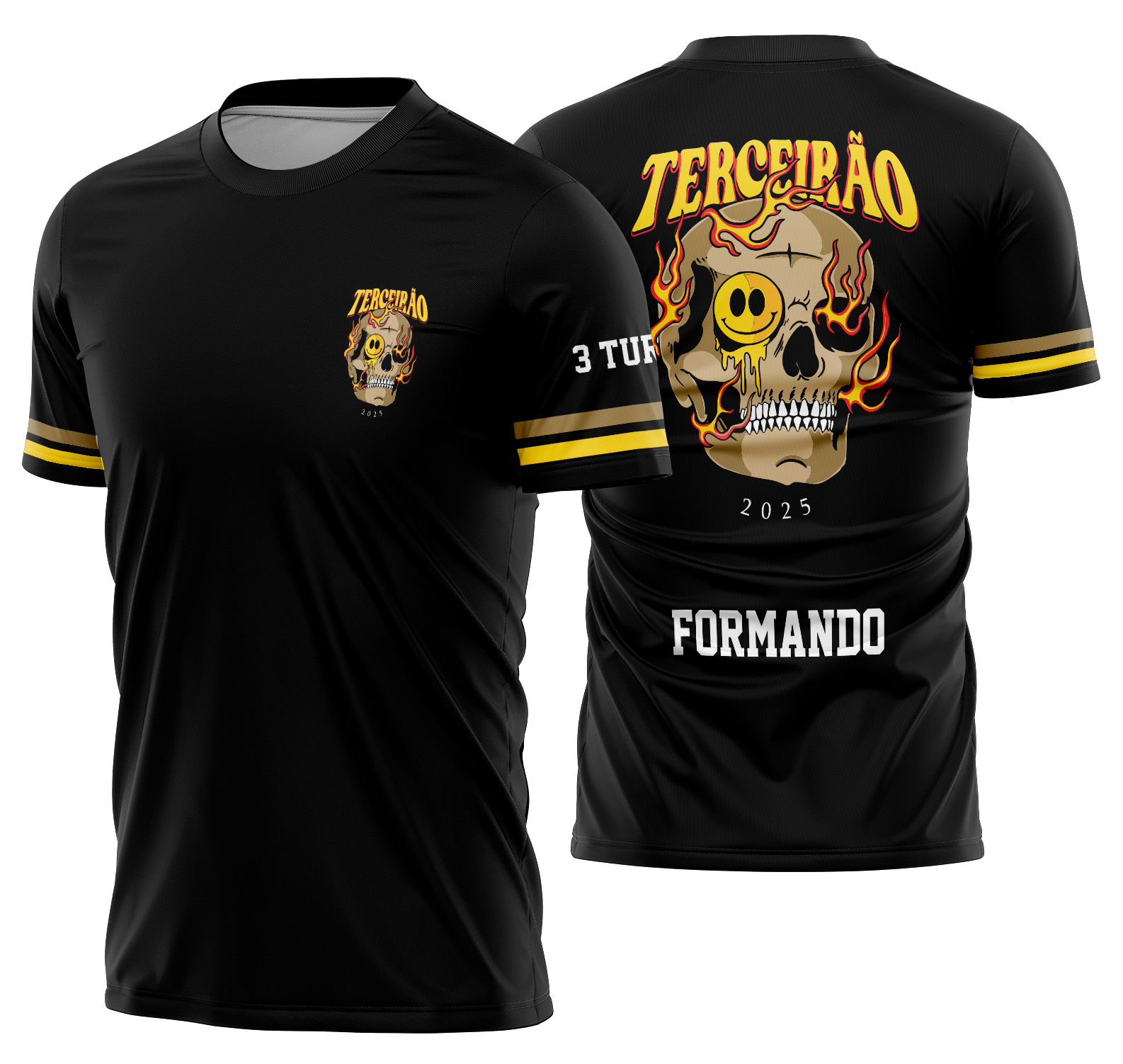 Arte Vetor Camisa Terceirão Caveira Mod-224