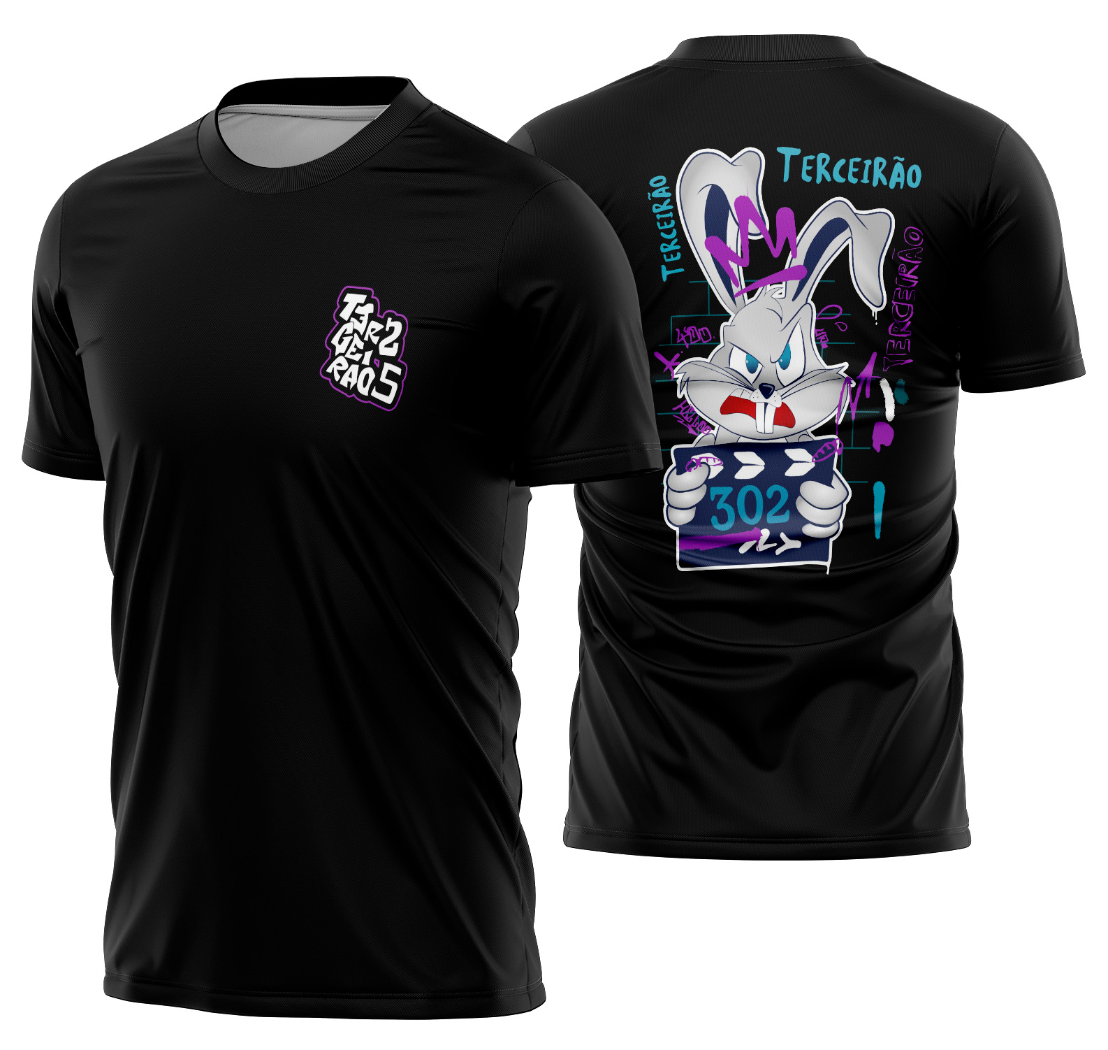 Arte vetor camisa Terceirão Coelho  Mod-225