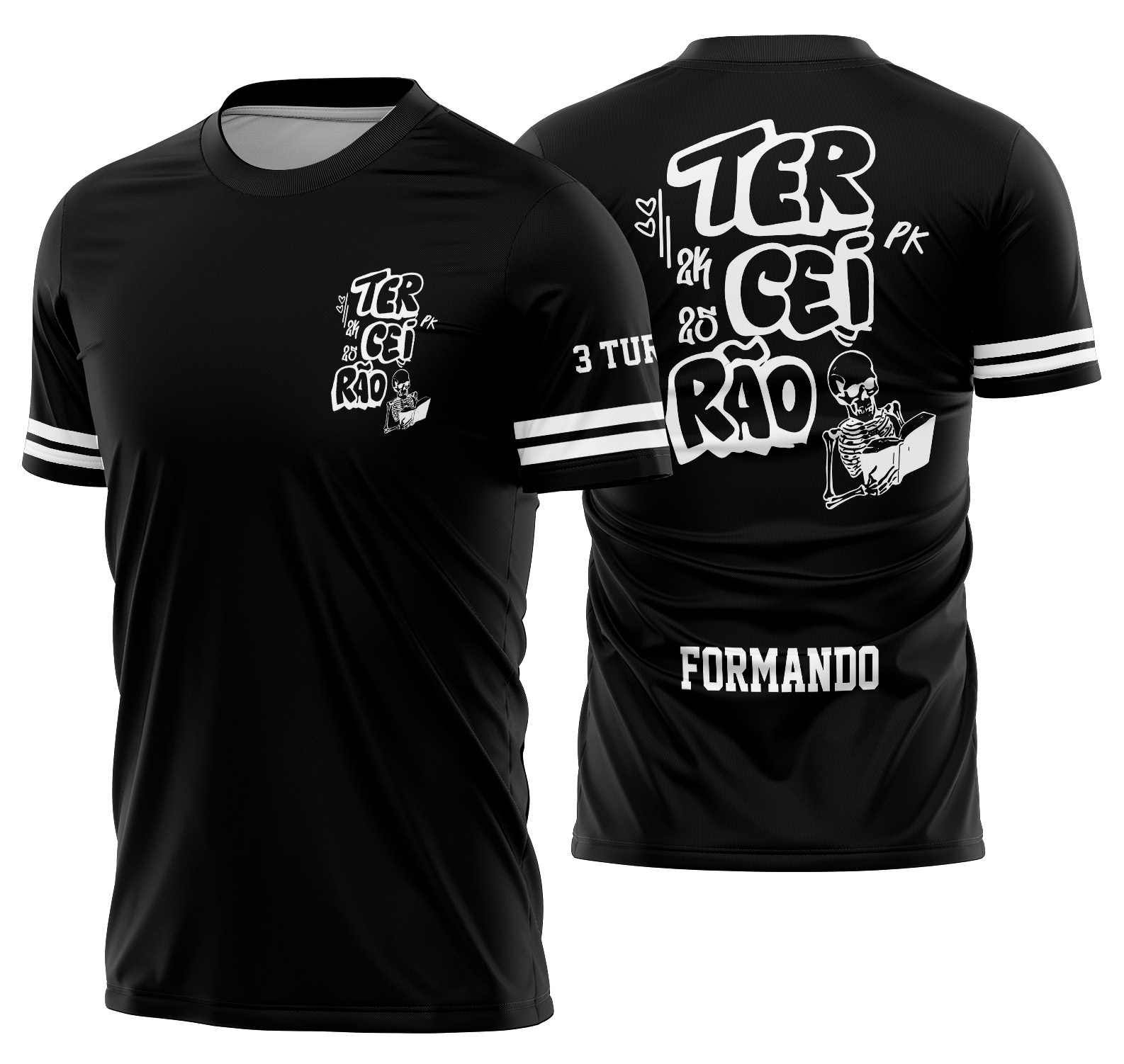 Arte Vetor Camisa Terceirão Esqueleto Mod-257