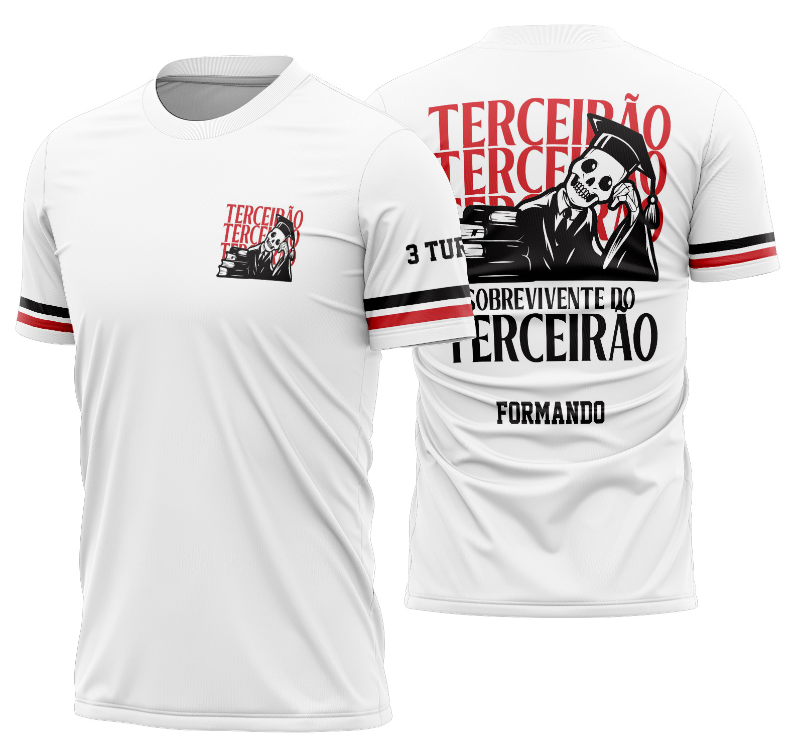 Arte Vetor Camisa Terceirão Frase Mod-298