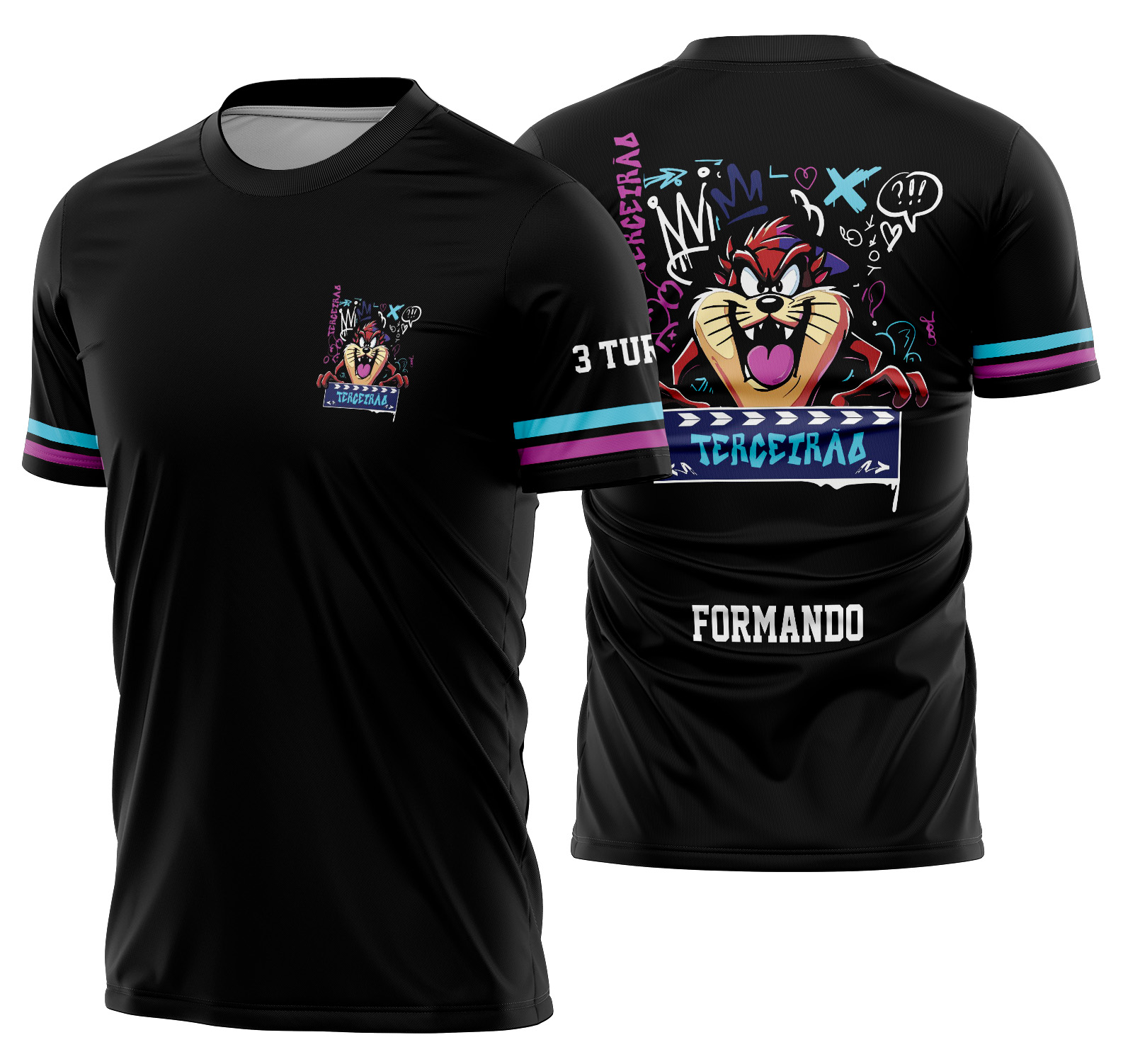 Arte Vetor Camisa Terceirão Taz Mania Mod-288