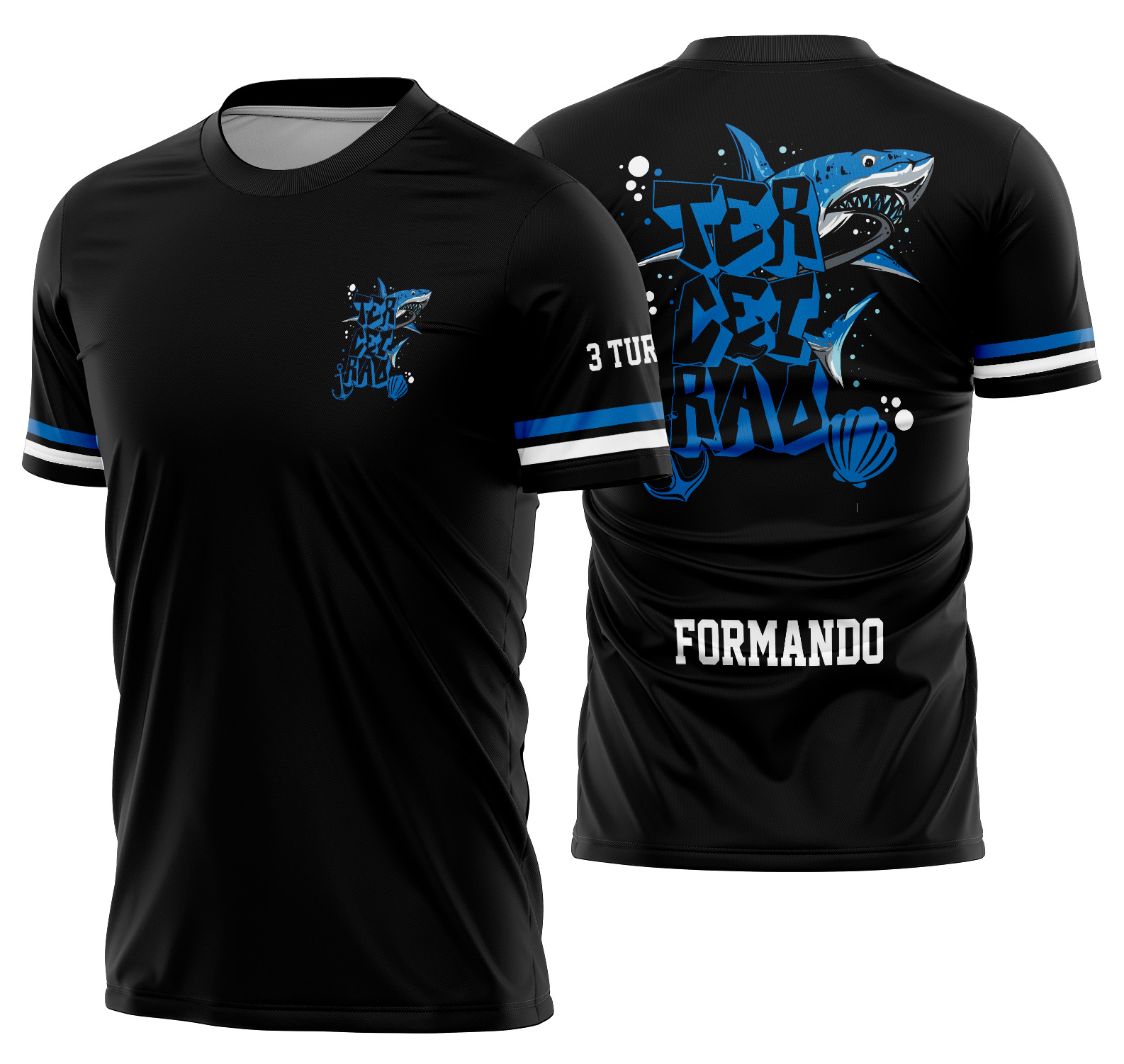 Arte vetor camisa Terceirão Tubarão Mod-255