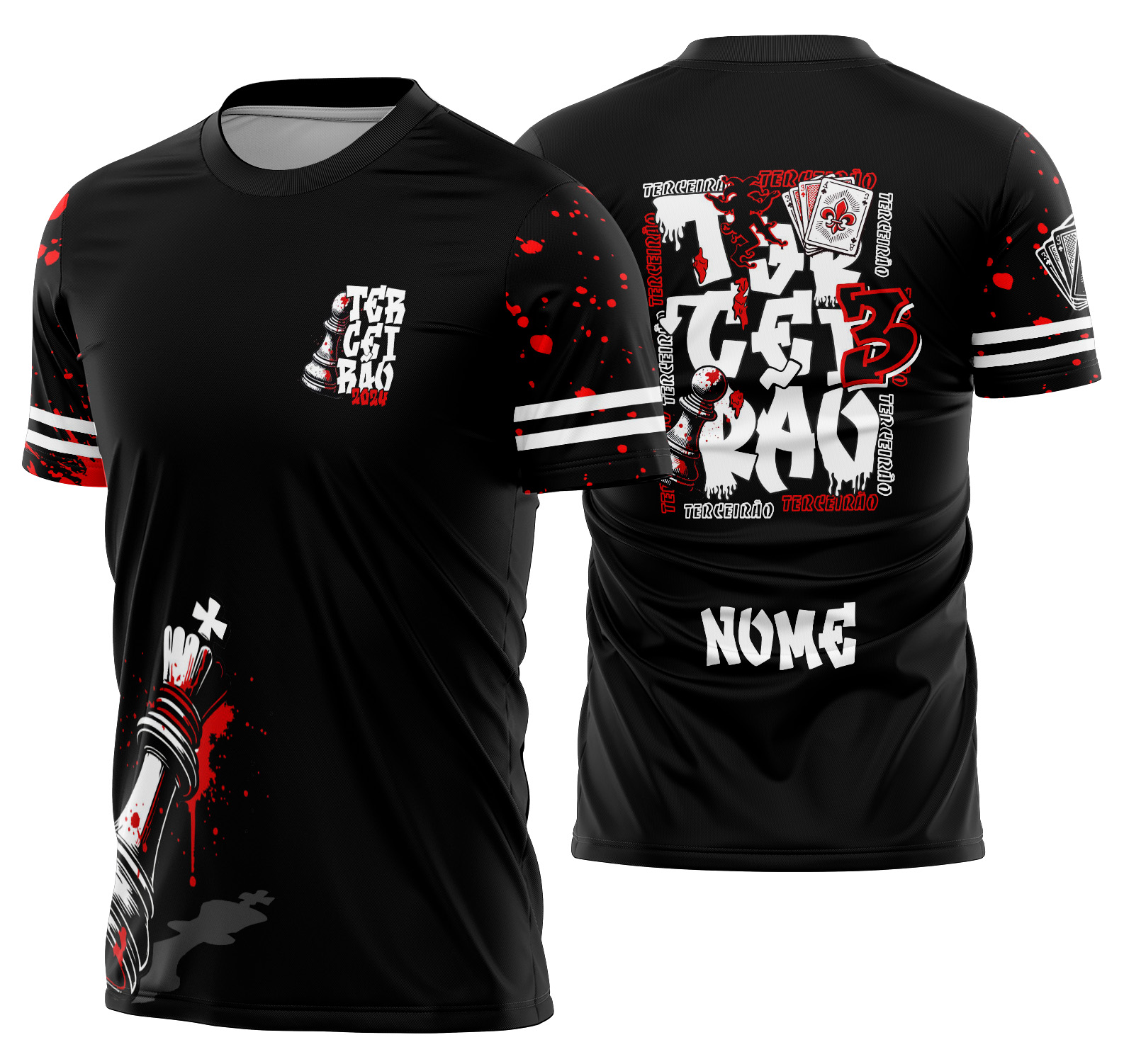 Arte Vetor Camisa Terceirao Peças de Xadrez Mod-262