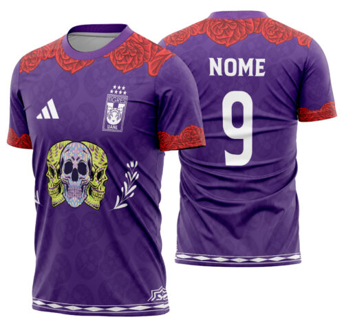 Arte Vetor Camisa Tigres Dia Mortos Concept 2025
