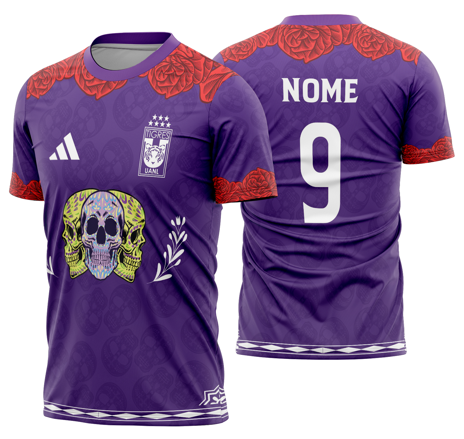 Arte Vetor Camisa Tigres Dia Mortos Concept 2025