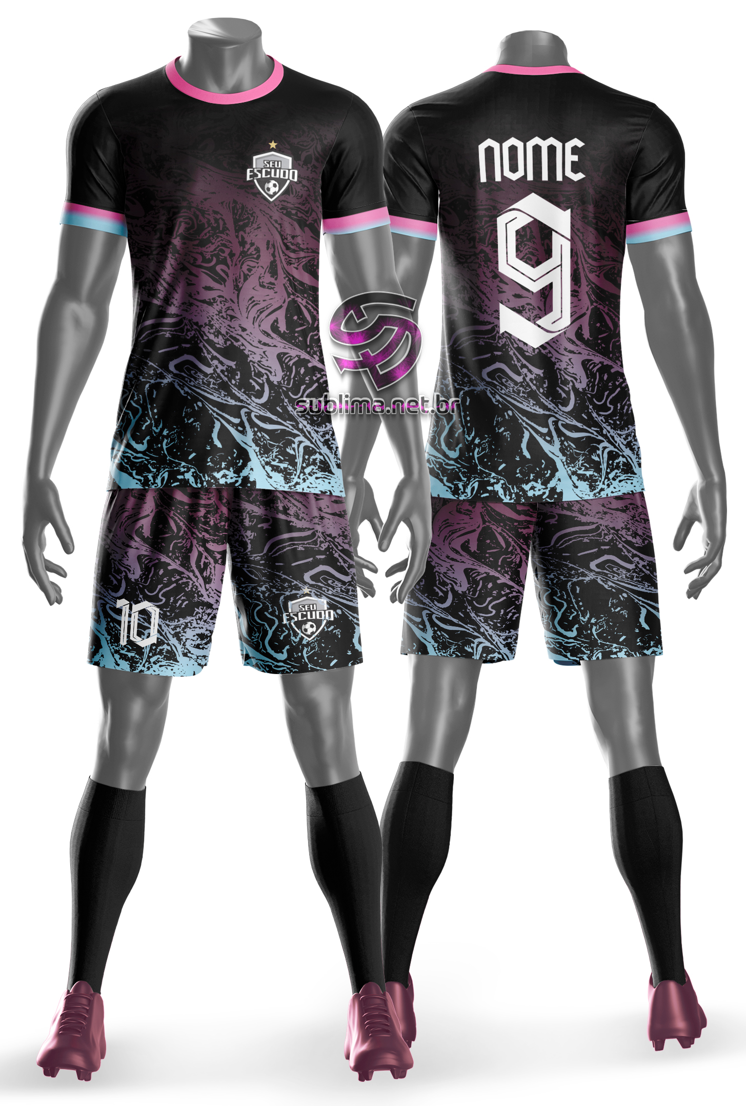 Arte vetor camisa Uniforme time amador Mod-2