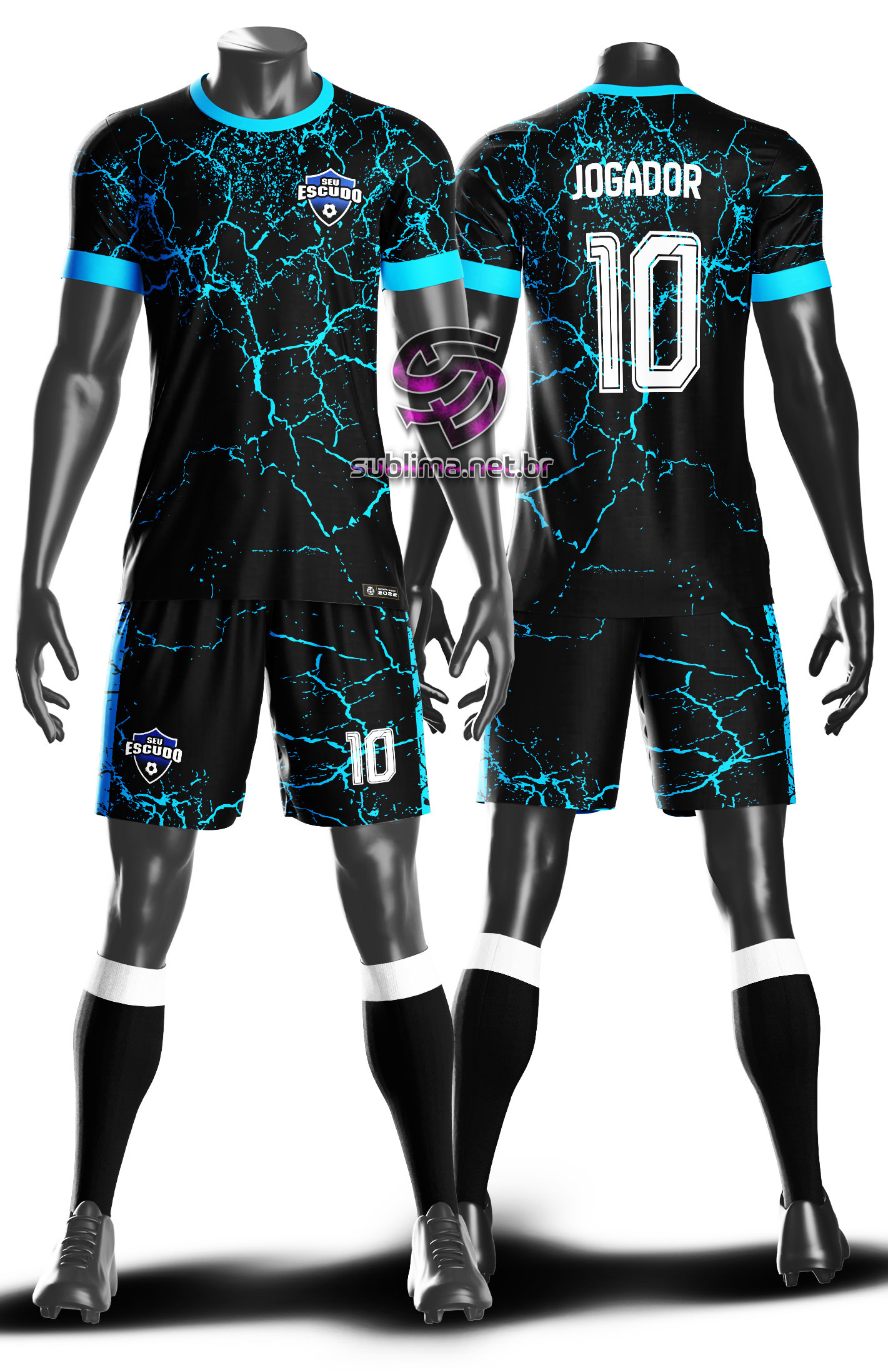 Arte vetor camisa Uniforme time amador Mod-8