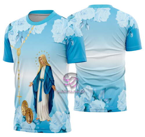 Arte vetor camisa Virgem Maria azul