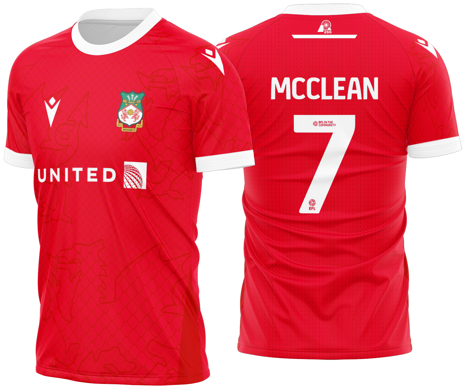 Arte vetor camisa Wrexham Local 2024-2025