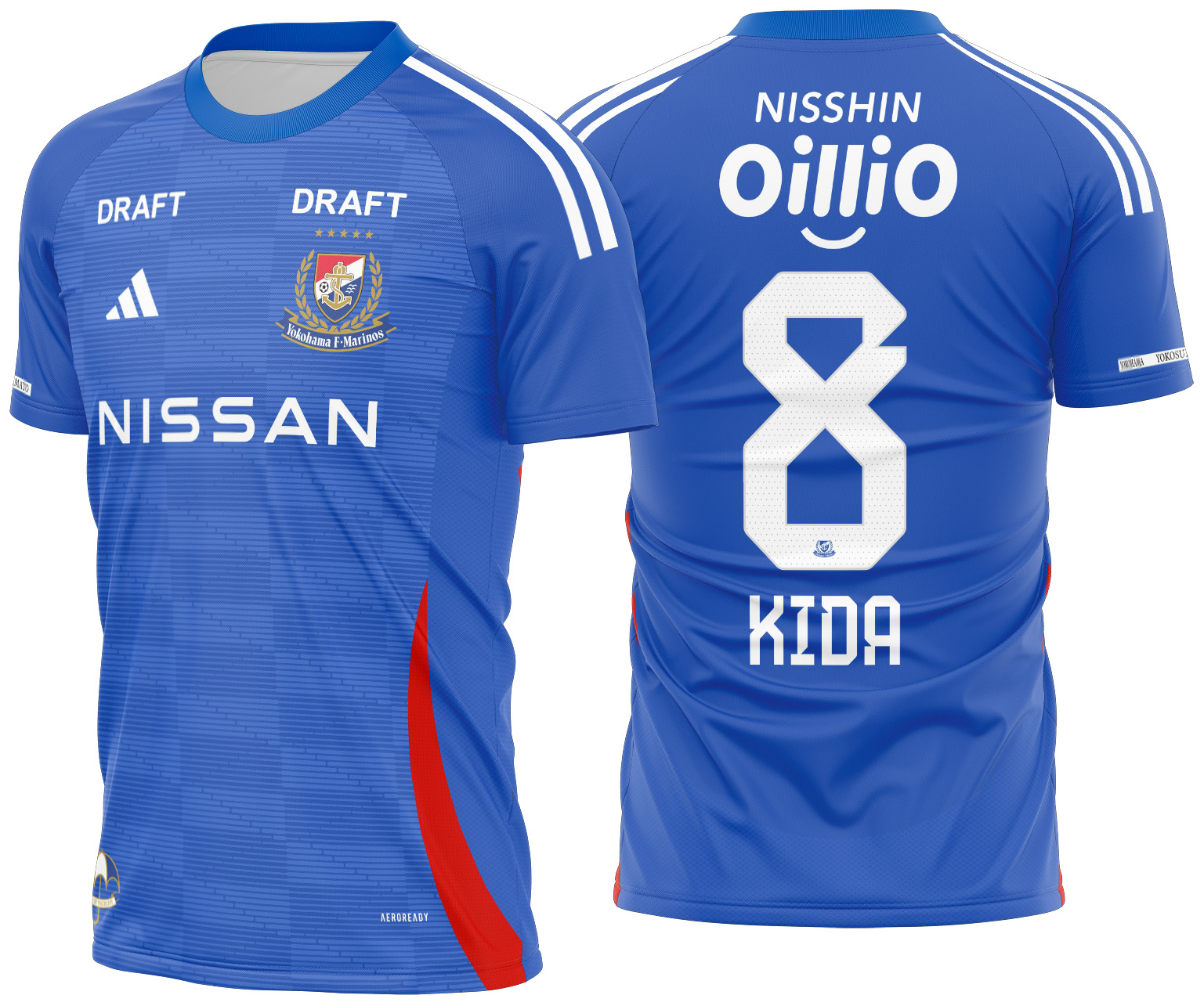 Arte vetor camisa Yokohama F. Marinos Local 2025